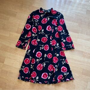 Kate Spade Pink and Red A-Line Dress with Bell Sleeves